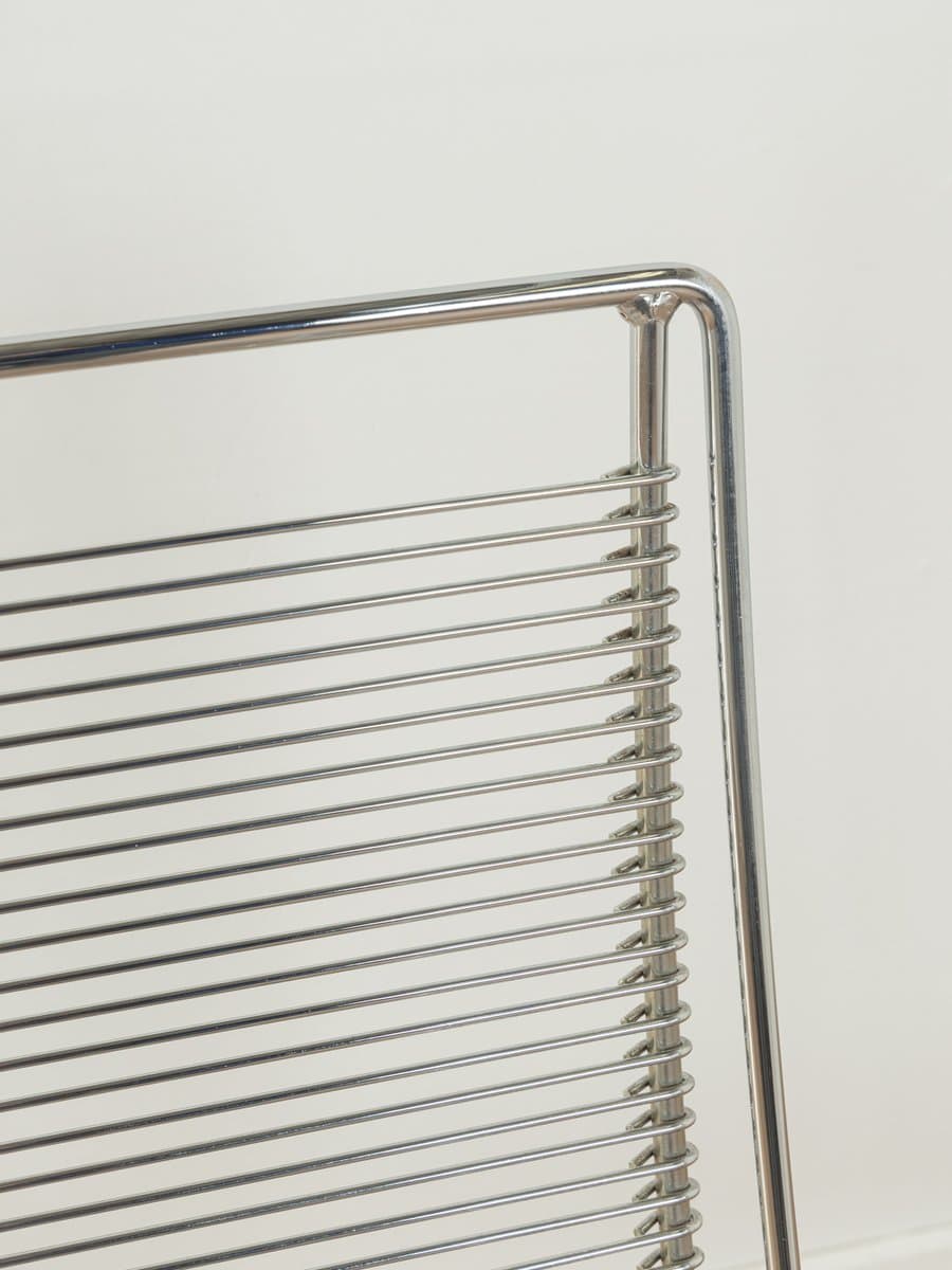 Krzesło Cross Swinger, chrom stal srebrny, proj. T. Behrens, Niemcy, lata 80. - 284041