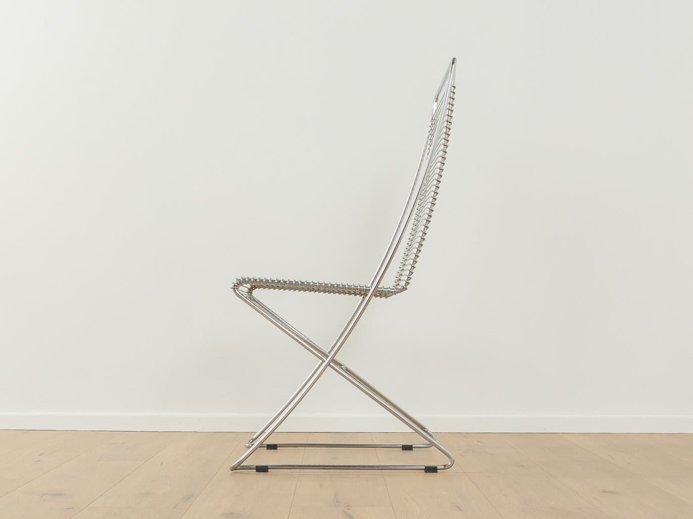 Krzesło Cross Swinger, chrom stal srebrny, proj. T. Behrens, Niemcy, lata 80. - 284037