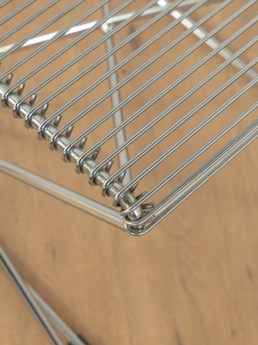 Krzesło Cross Swinger, chrom stal srebrny, proj. T. Behrens, Niemcy, lata 80. - 284042