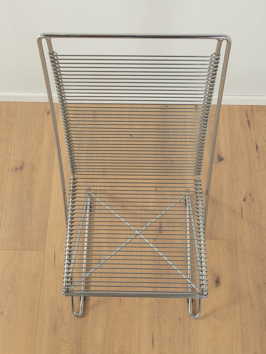 Krzesło Cross Swinger, chrom stal srebrny, proj. T. Behrens, Niemcy, lata 80. - 284040