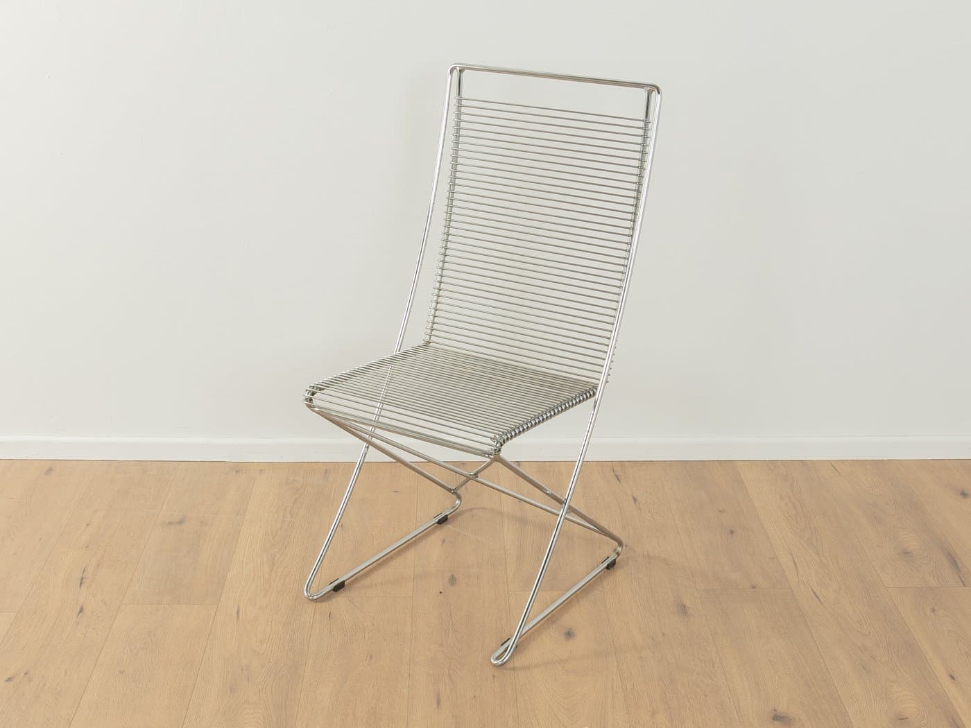 Krzesło Cross Swinger, chrom stal srebrny, proj. T. Behrens, Niemcy, lata 80. - 284043