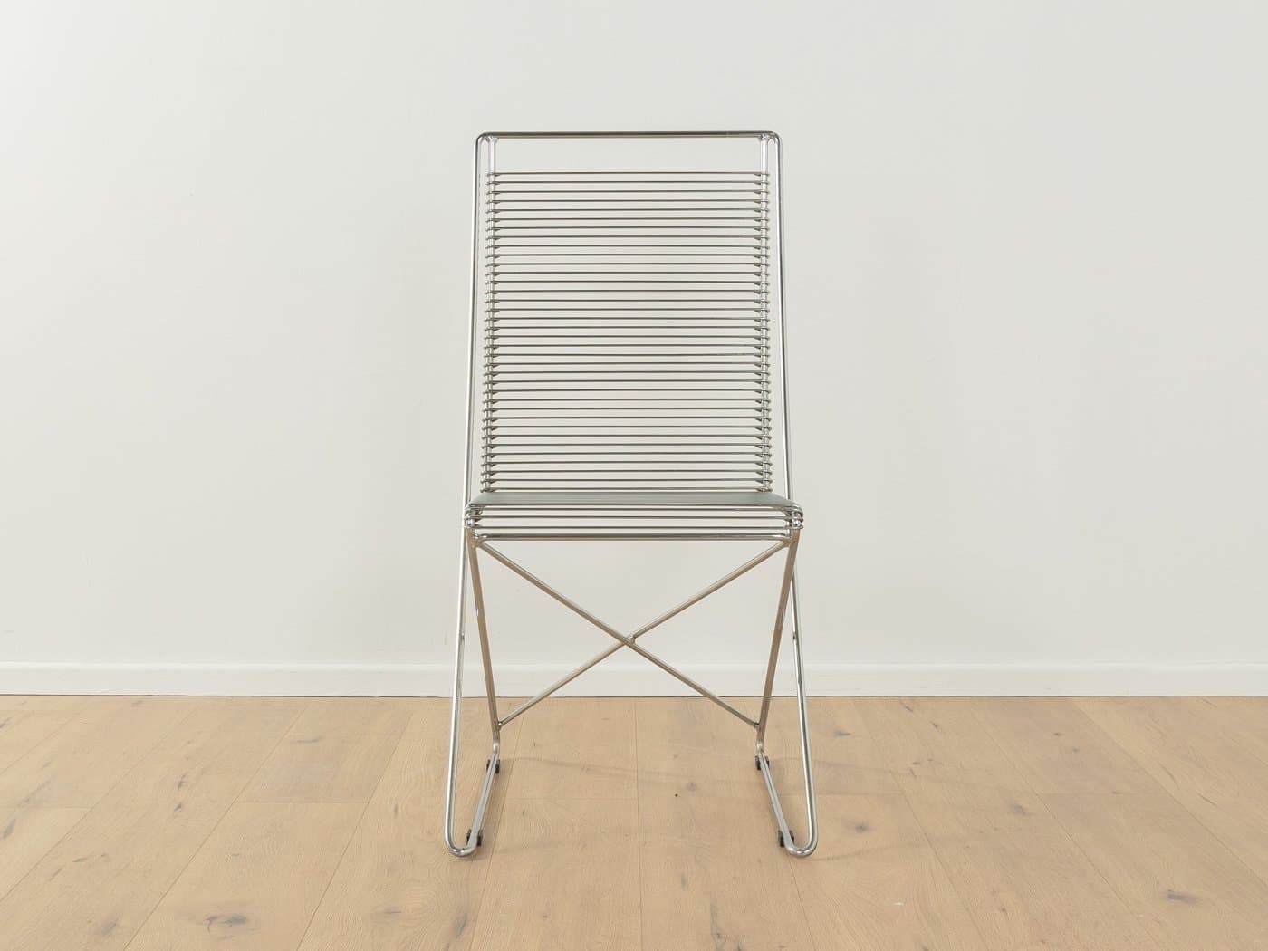 Krzesło Cross Swinger, chrom stal srebrny, proj. T. Behrens, Niemcy, lata 80. - 284039