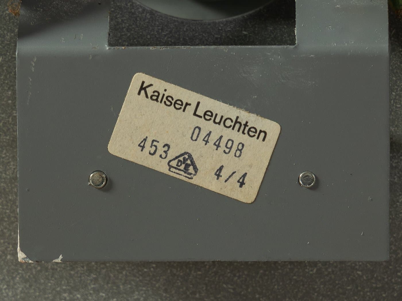 Lampa sufitowa Space Age, biały metal, proj. K. Hempel, Kaiser Leuchten, Niemcy, lata 70. - 284034