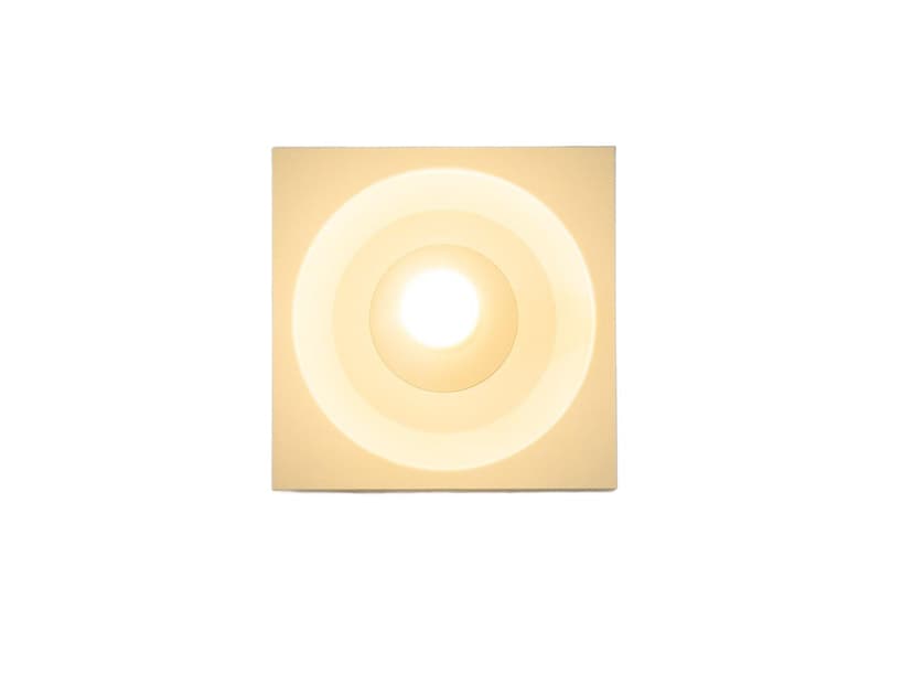 Lampa sufitowa Space Age, biały metal, proj. K. Hempel, Kaiser Leuchten, Niemcy, lata 70.