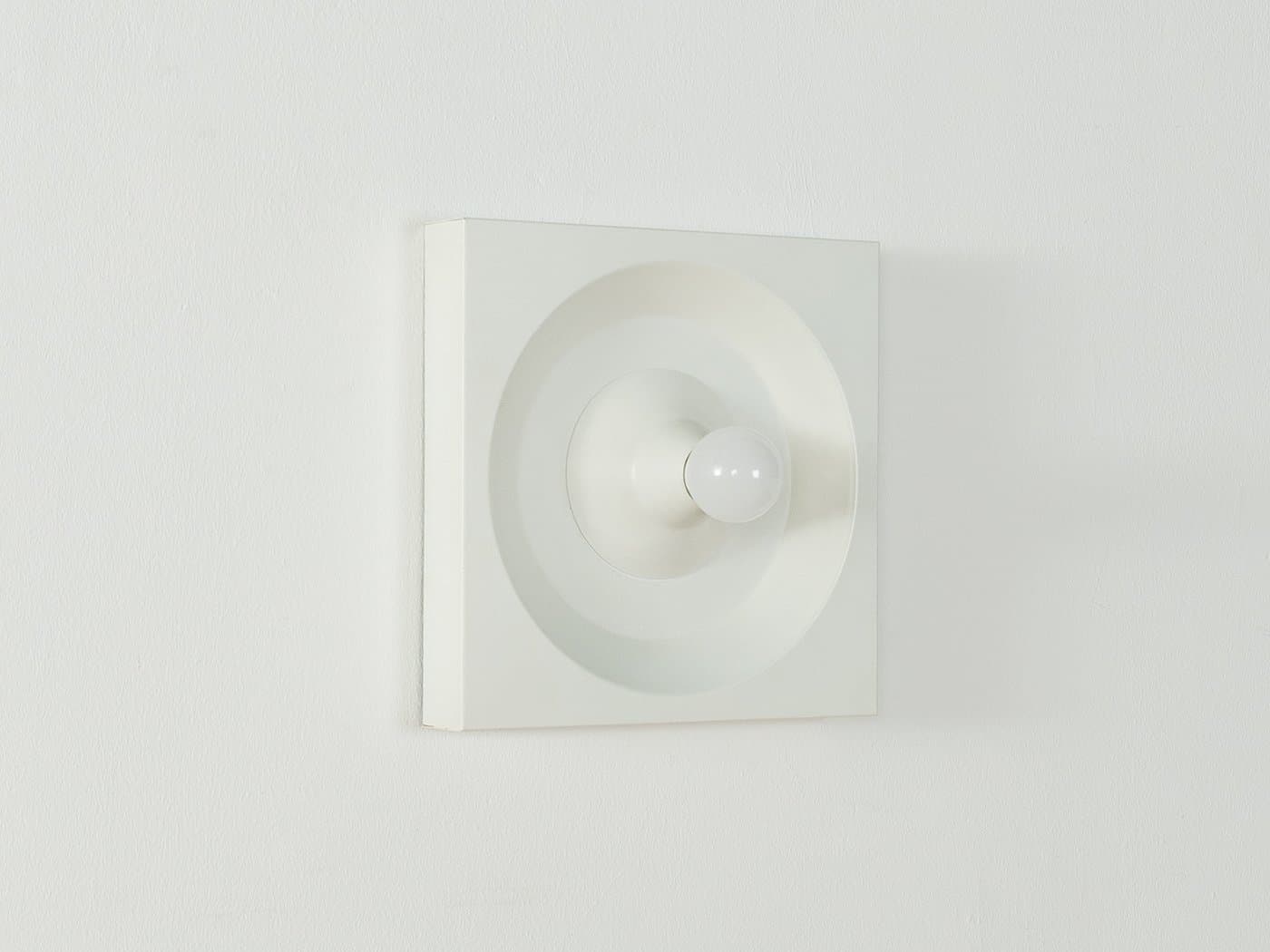 Lampa sufitowa Space Age, biały metal, proj. K. Hempel, Kaiser Leuchten, Niemcy, lata 70. - 284033