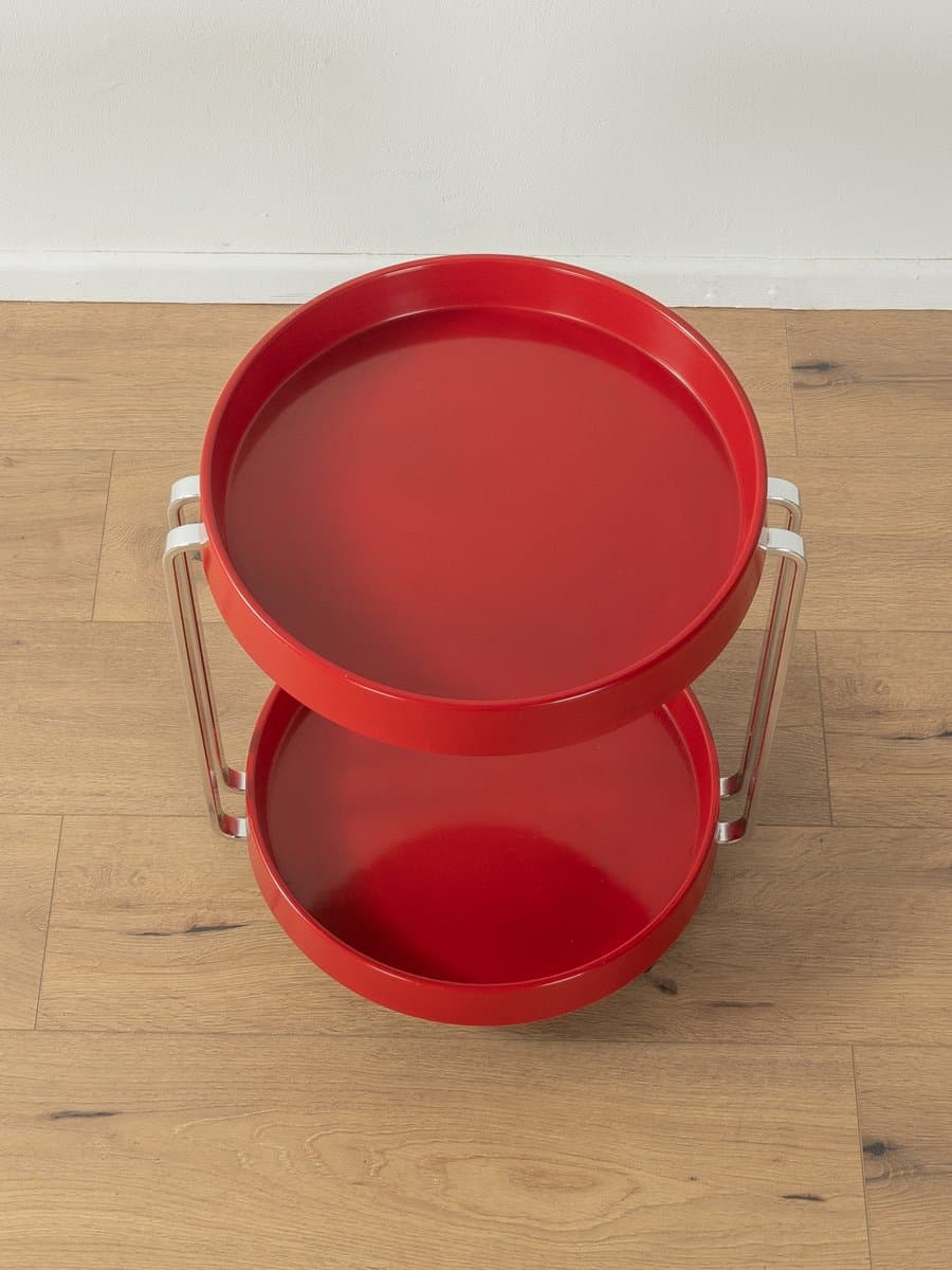 Wózek barowy Space Age, czerwony, plastik, chrom, Niemcy, lata 70. - 284010