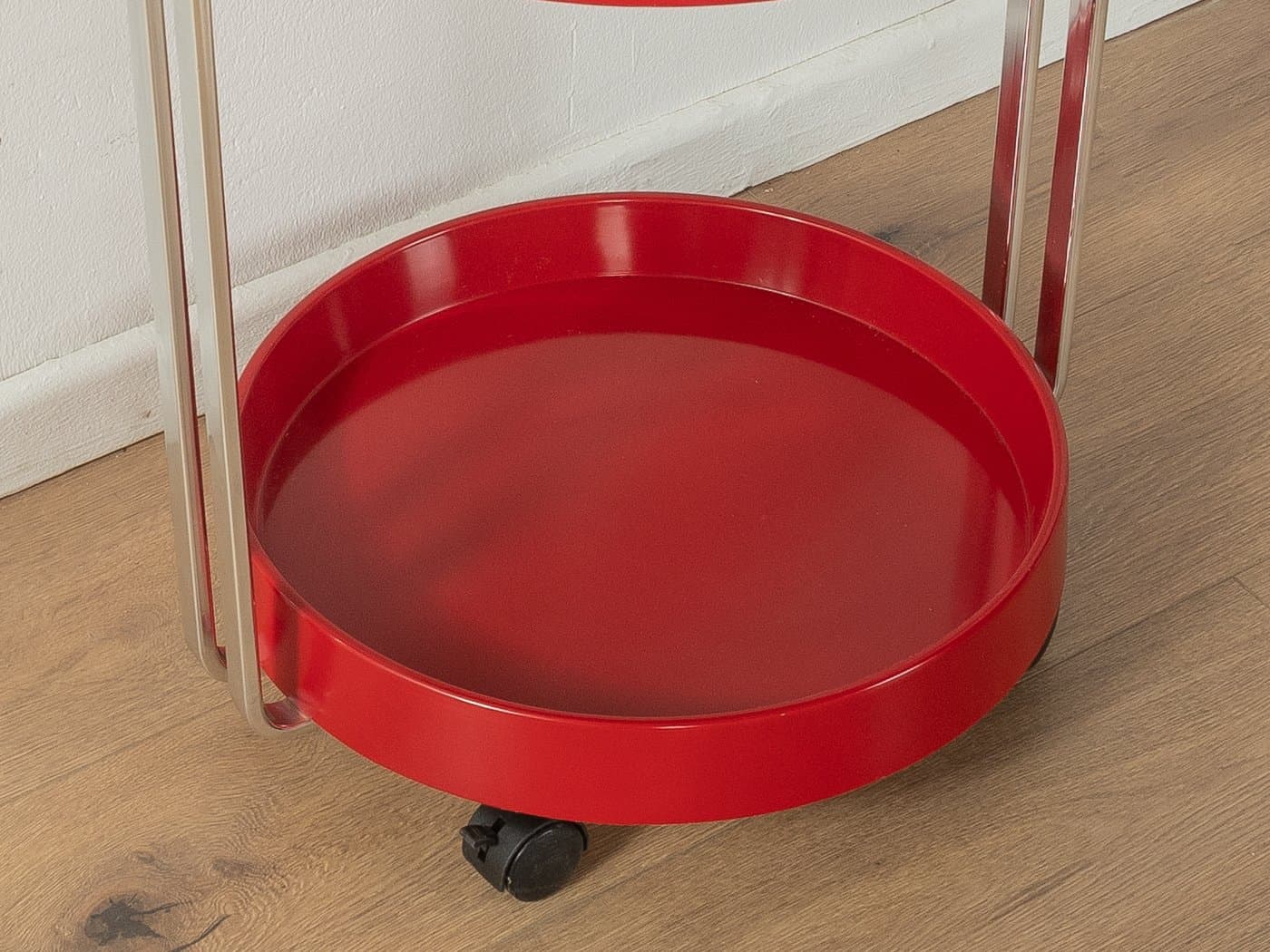 Wózek barowy Space Age, czerwony, plastik, chrom, Niemcy, lata 70. - 284011
