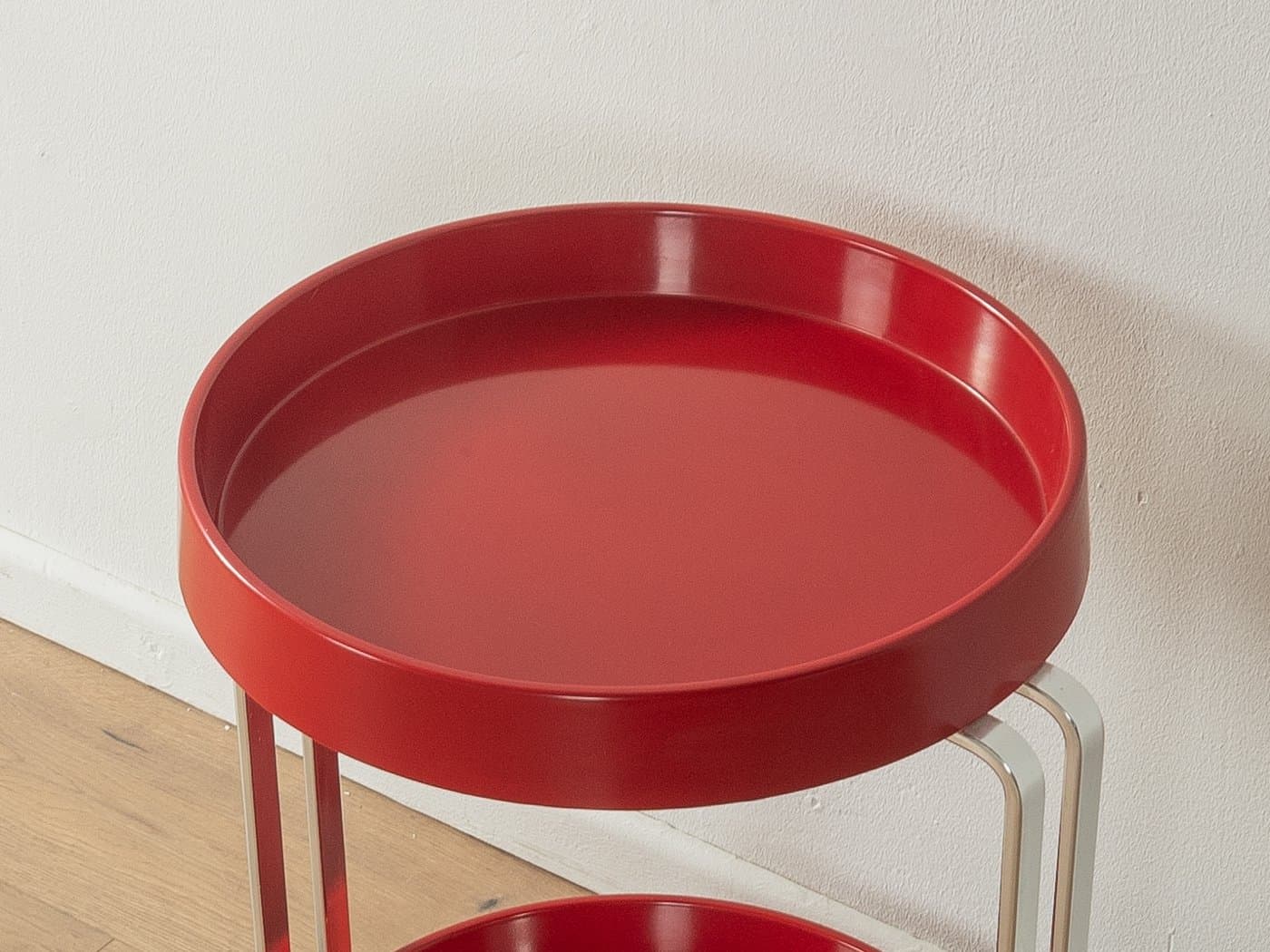 Wózek barowy Space Age, czerwony, plastik, chrom, Niemcy, lata 70. - 284012