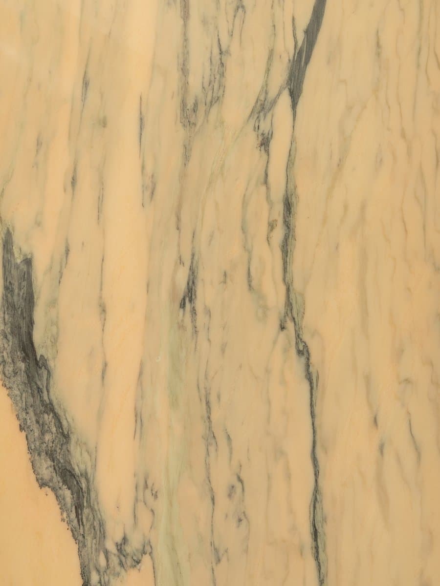 Stolik kawowy, marmur beżowy, stal nierdzewna srebrna, Niemcy, lata 60. - 287018