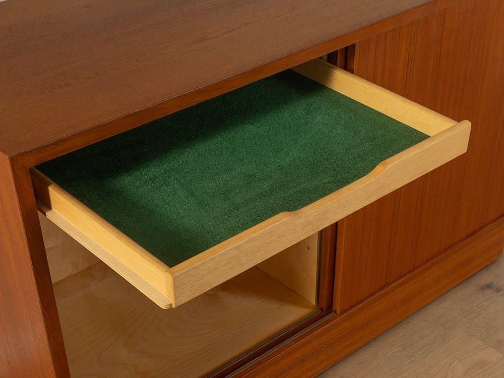 Komoda, teak brązowy, proj. P. Hundevad, Dania, lata 60. - 287005