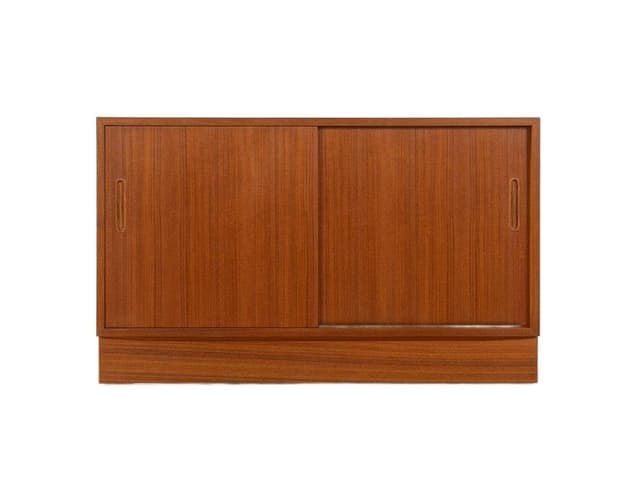 Komoda, teak brązowy, proj. P. Hundevad, Dania, lata 60. - WYMIARY