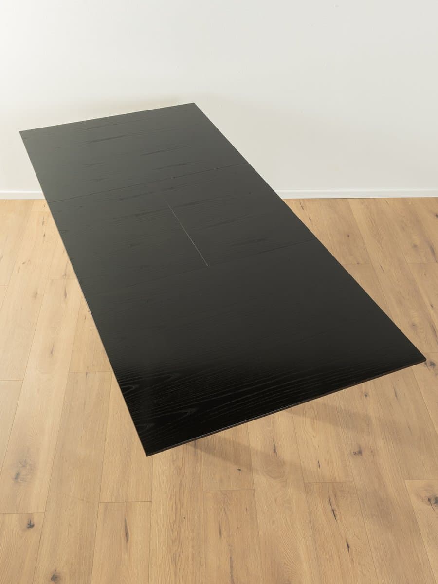 Stół rozkładany, czarny jesion, stal nierdzewna, Niemcy, lata 80. - 286972