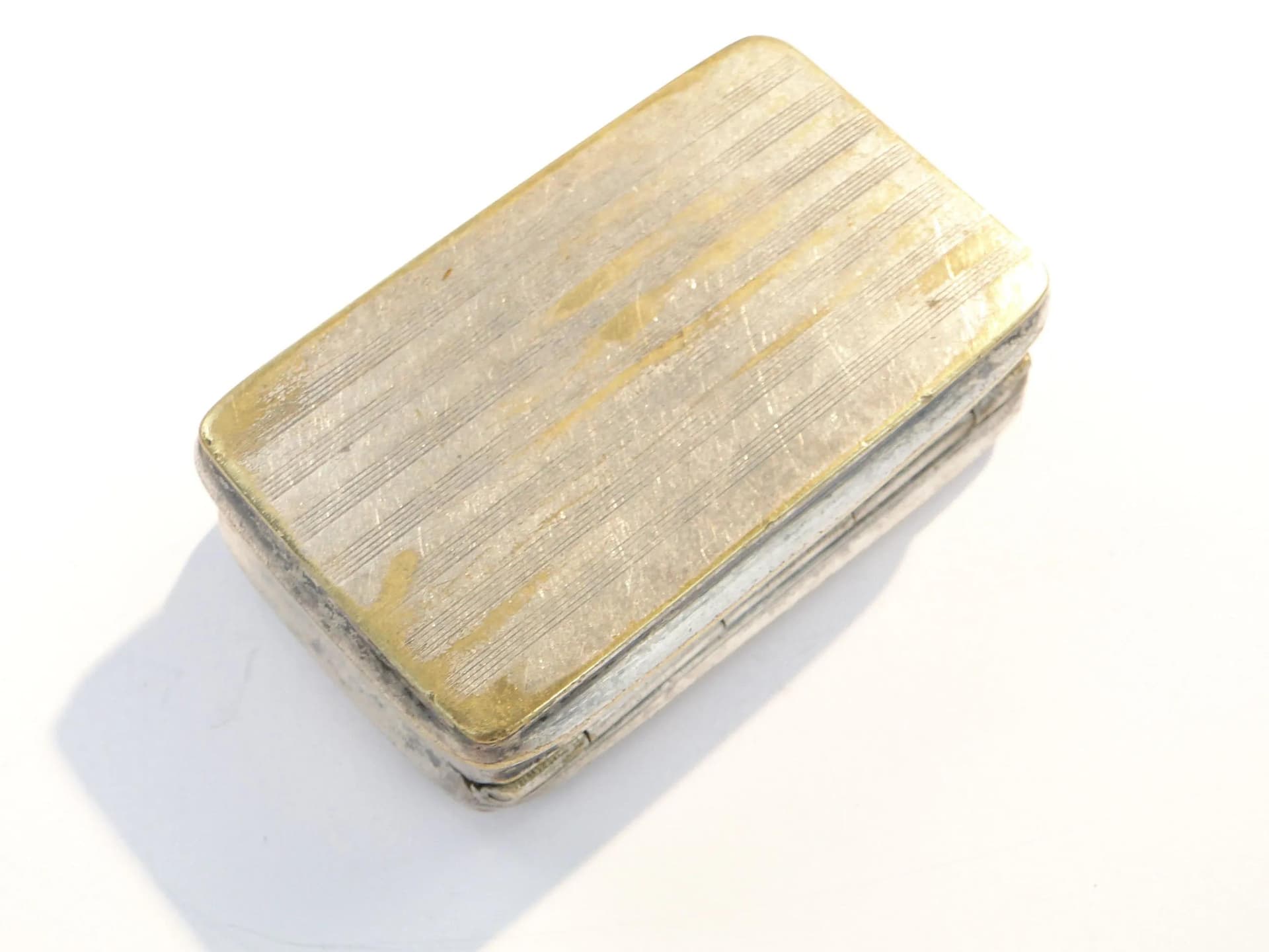 Tabakiera giloszowana, srebro, mosiądz, Austria, XIX wiek - 20937