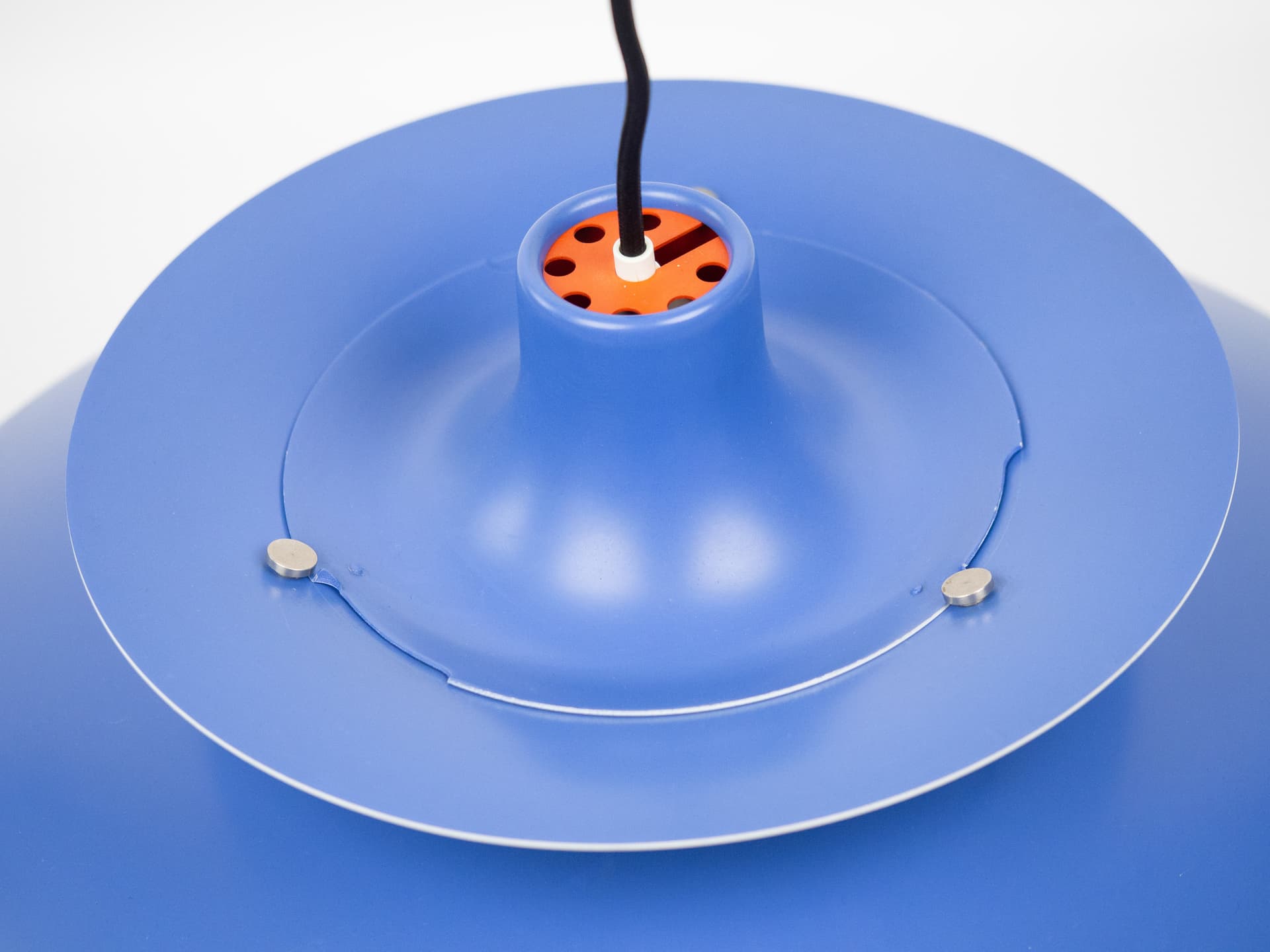 Lampa wisząca PH 5, aluminium niebieski, proj. P. Henningsen, Louis Poulsen, Dania, lata 60. - 284221