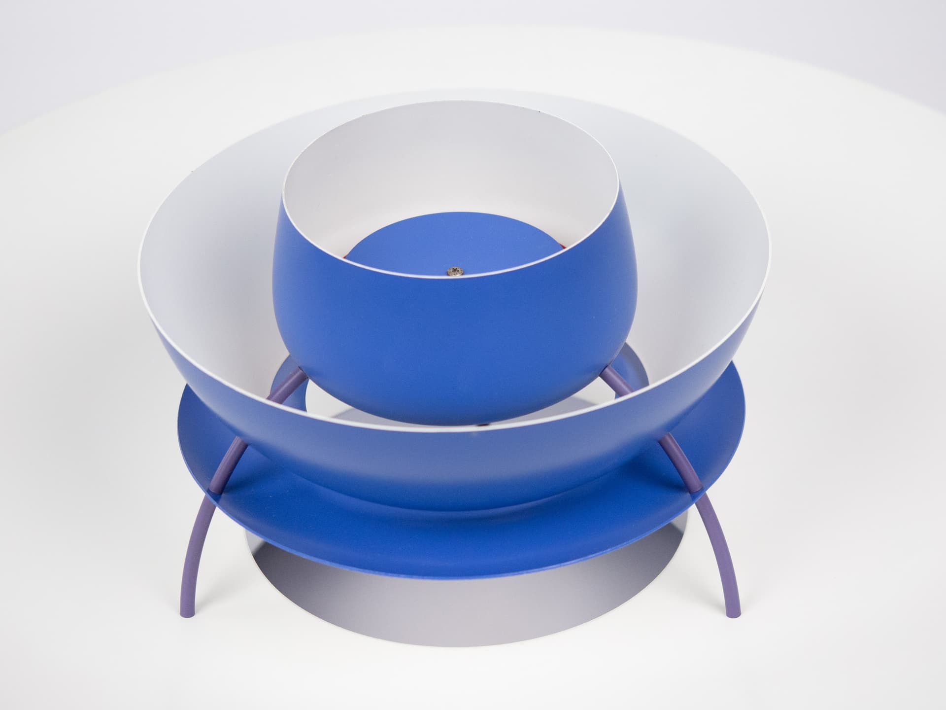 Lampa wisząca PH 5, aluminium niebieski, proj. P. Henningsen, Louis Poulsen, Dania, lata 60. - 284219