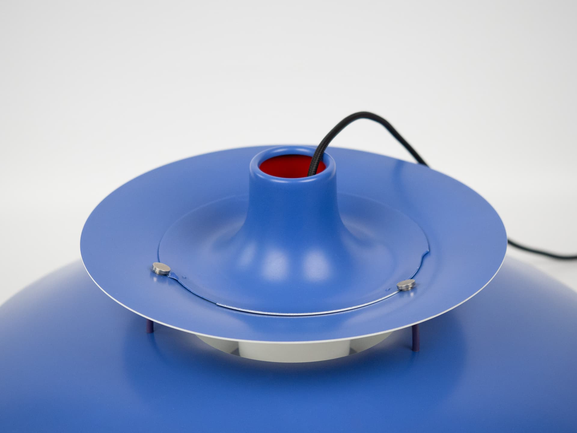 Lampa wisząca PH 5, aluminium niebieski, proj. P. Henningsen, Louis Poulsen, Dania, lata 60. - 284217