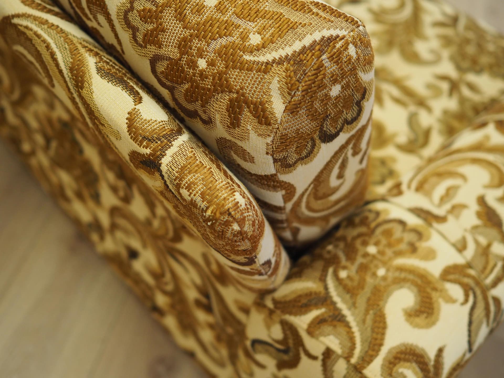 Sofa trzyosobowa, mid-century modern, tkanina multikolor, Dania, lata 60. - 20792