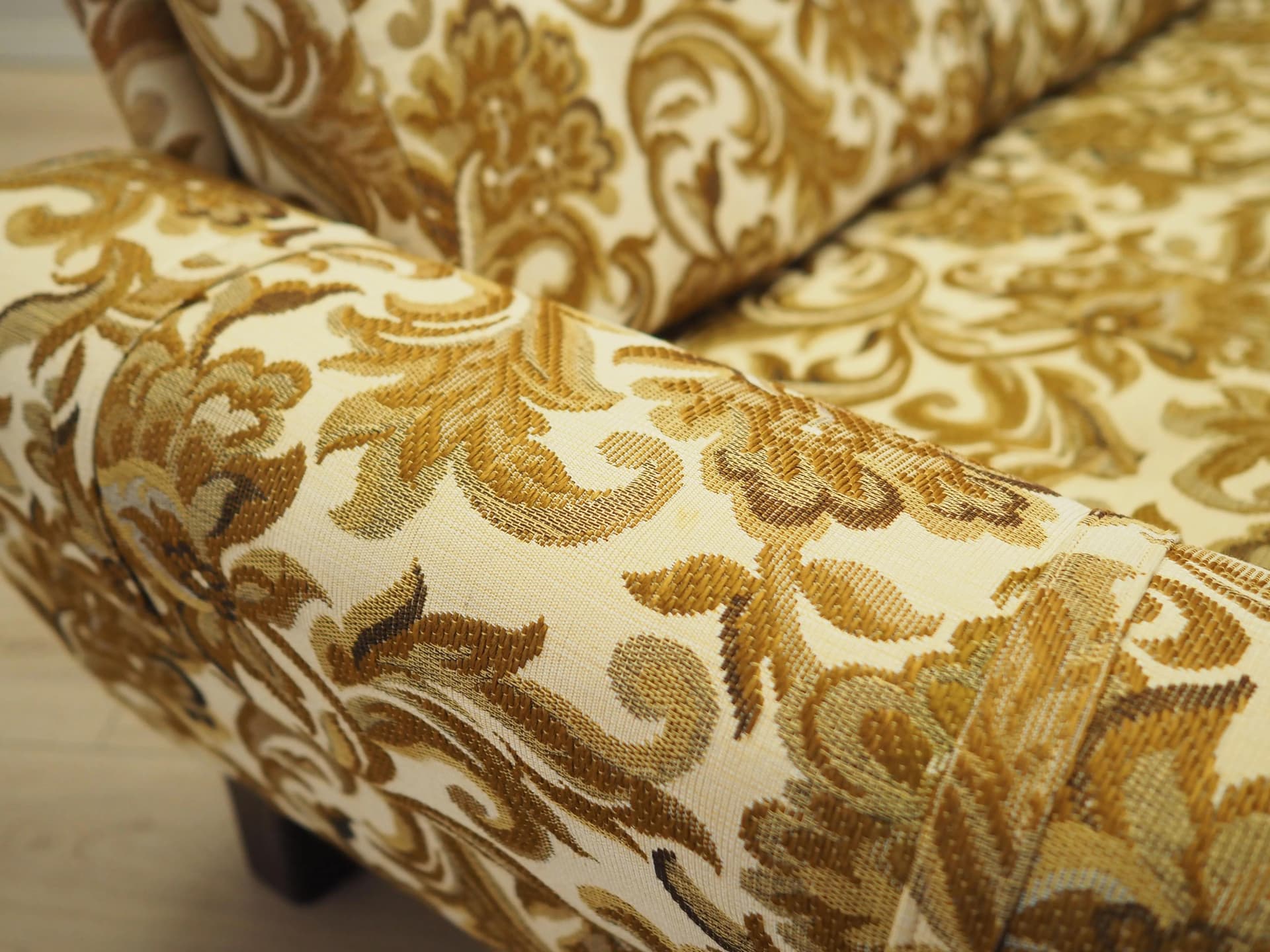 Sofa trzyosobowa, mid-century modern, tkanina multikolor, Dania, lata 60. - 20791