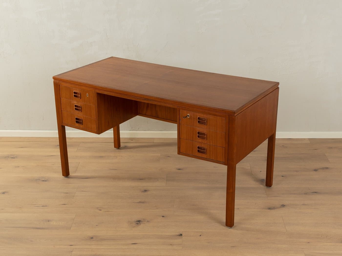 Freestanding desk, brown teak, Denmark, 1960s. - 286860