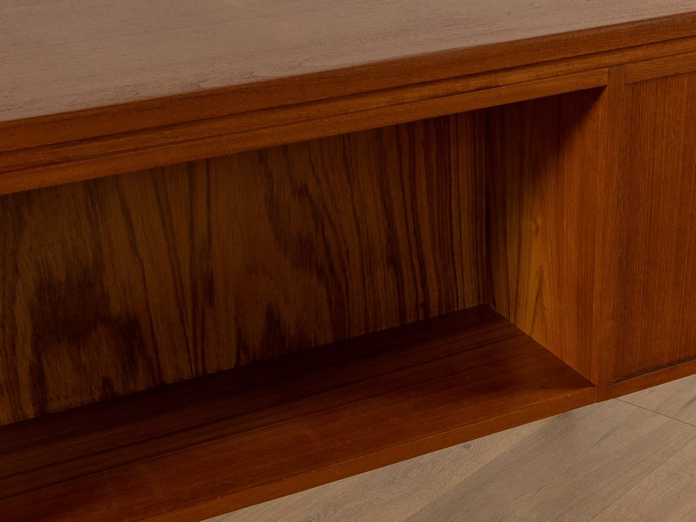 Freestanding desk, brown teak, Denmark, 1960s. - 286865