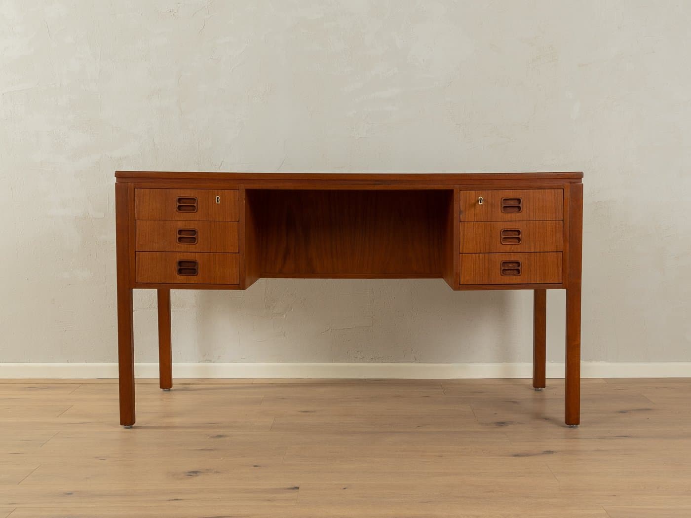 Freestanding desk, brown teak, Denmark, 1960s. - 286862