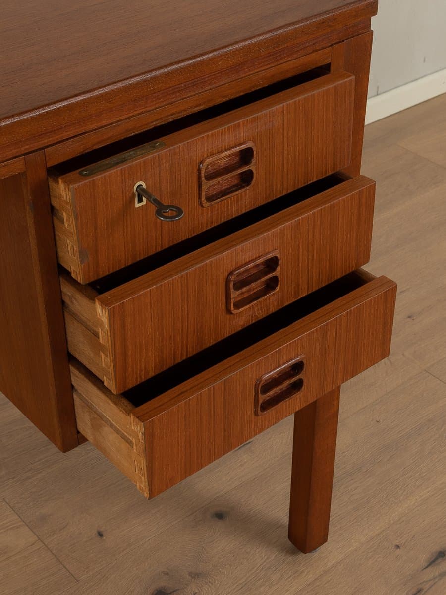 Freestanding desk, brown teak, Denmark, 1960s. - 286866