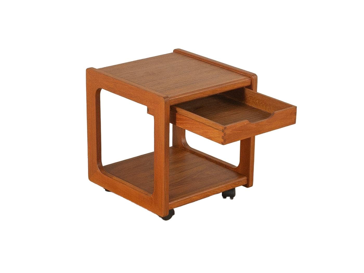 Stolik pomocniczy, teak brązowy, Salin Möbler, Dania, lata 70.