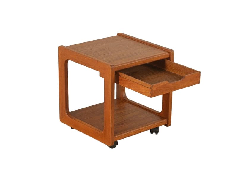 Stolik pomocniczy, teak brązowy, Salin Möbler, Dania, lata 70.