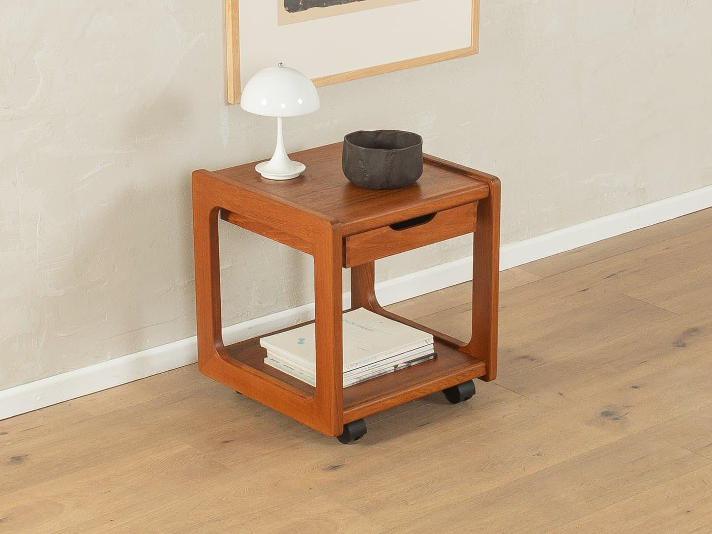 Stolik pomocniczy, teak brązowy, Salin Möbler, Dania, lata 70. - 286844