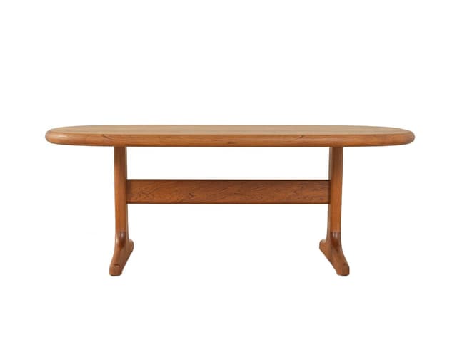 Stolik kawowy, teak brązowy, Glostrup Møbelfabrik, Dania, lata 60. - WYMIARY