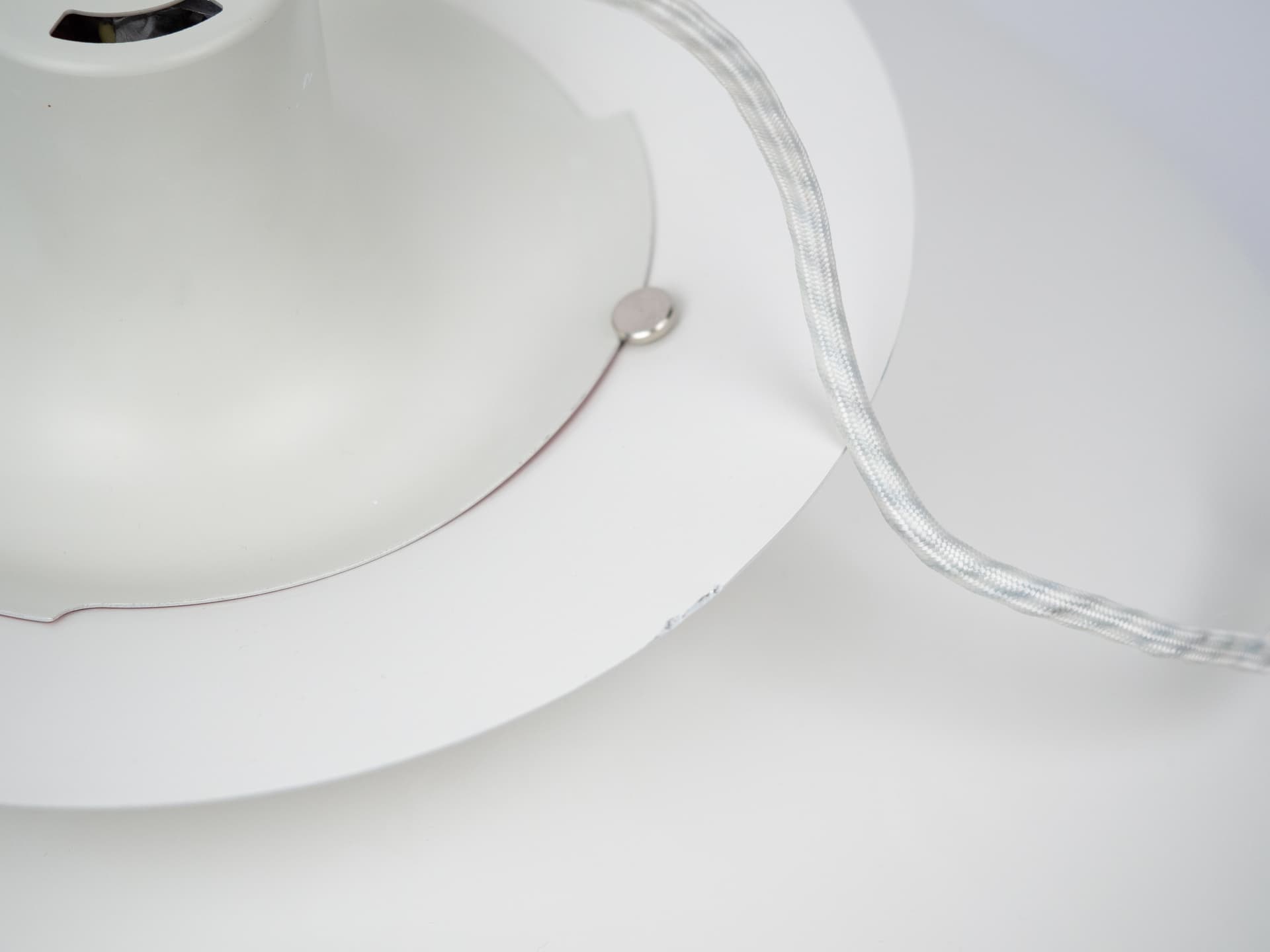 Pendant lamp PH 5, white aluminum, by P. Henningsen, Louis Poulsen, Denmark, 1960s. - 284245