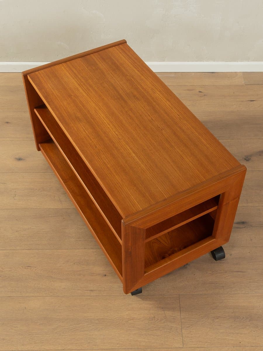 Stolik pomocniczy na kółkach, teak brązowy, Dania, lata 60. - 286798