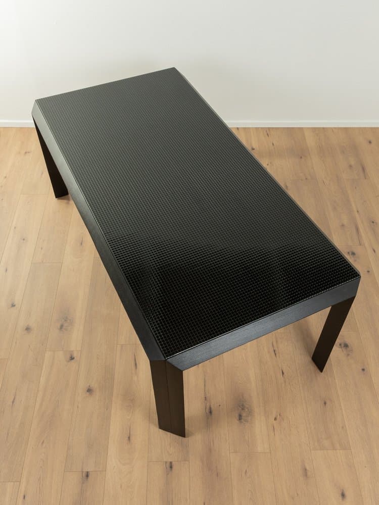 Desk Talete, glass, black ash, by P. Ghianda, G. Regondi, Rosenthal, Germany, 1980s. - 286775