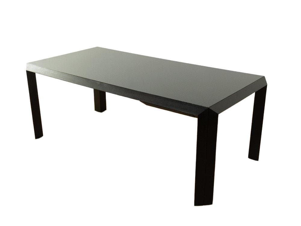 Desk Talete, glass, black ash, by P. Ghianda, G. Regondi, Rosenthal, Germany, 1980s.