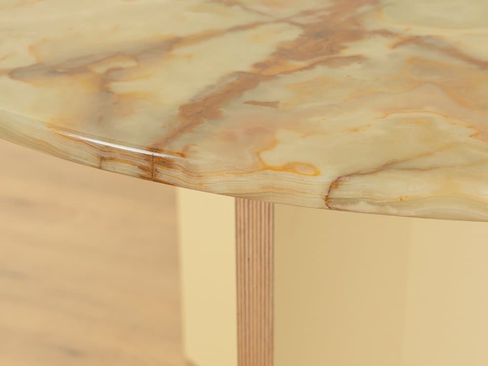 Dining Table Onyx, beige onyx, cream plywood, Germany, 1970s. - 286770