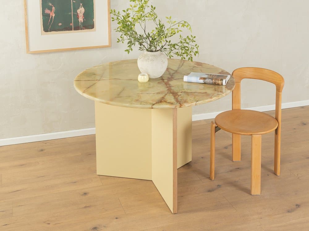 Dining Table Onyx, beige onyx, cream plywood, Germany, 1970s. - 286765