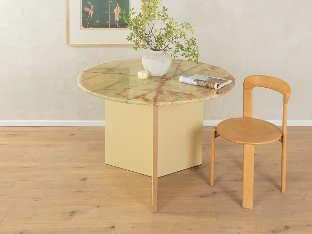 Dining Table Onyx, beige onyx, cream plywood, Germany, 1970s. - 286764