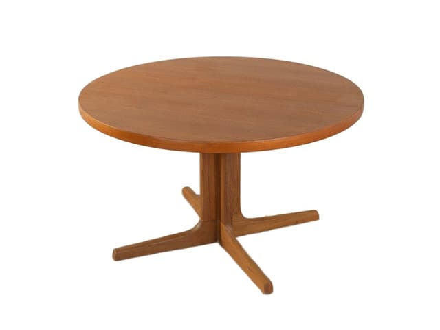 Stół jadalniany rozkładany, teak brązowy, Dania, lata 60. - WYMIARY