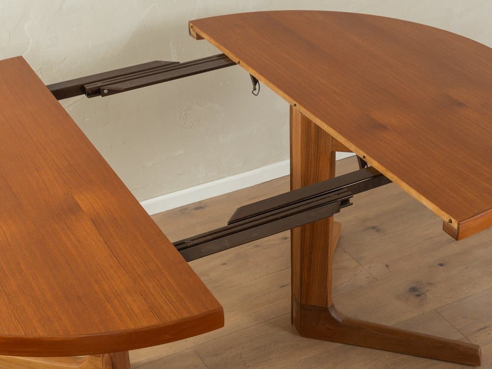 Stół jadalniany rozkładany, teak brązowy, Dania, lata 60. - 286760