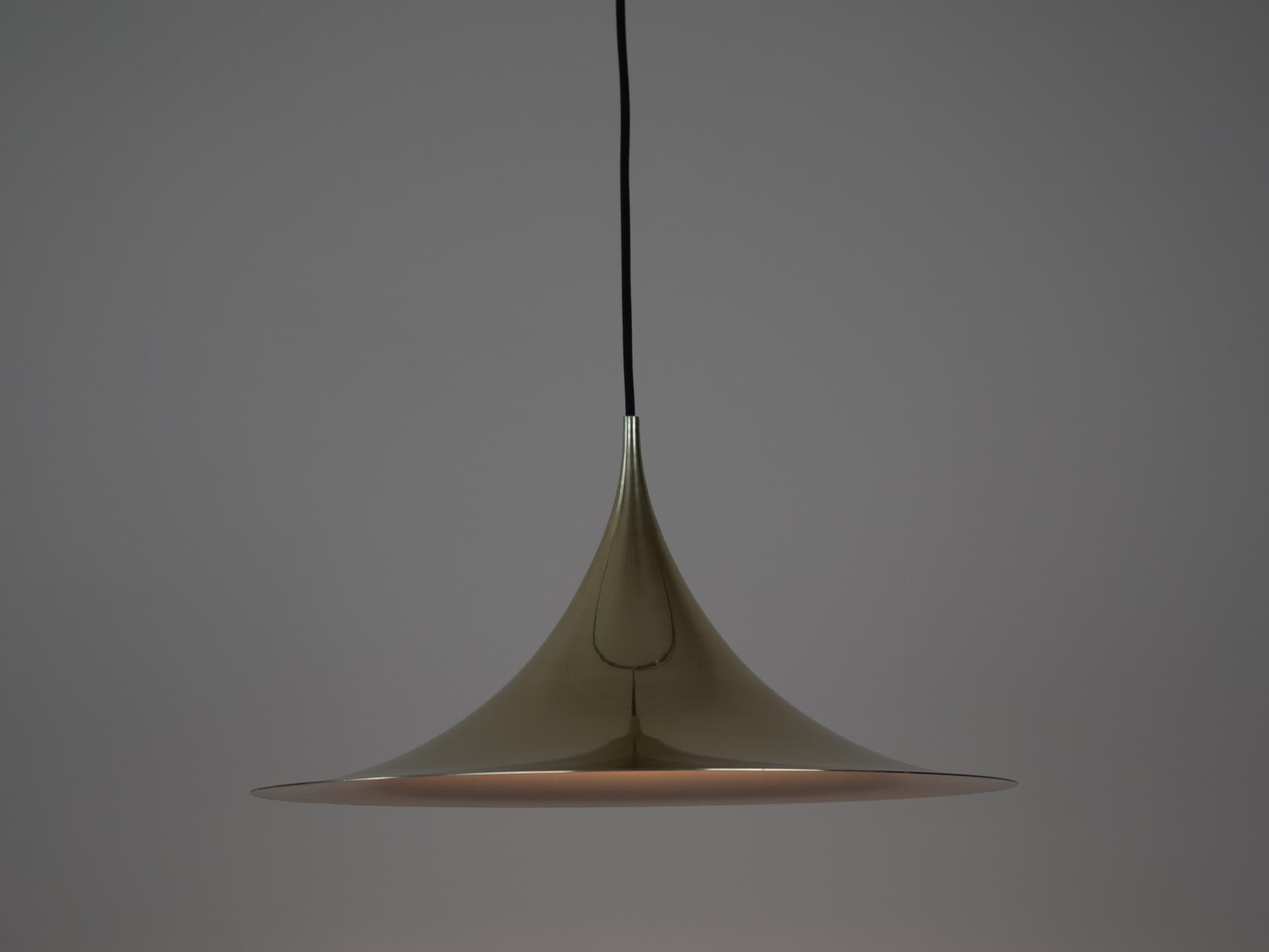 Lampa Semi, złoty, aluminium, Fog & Mørup, Dania, lata 60. - 284264