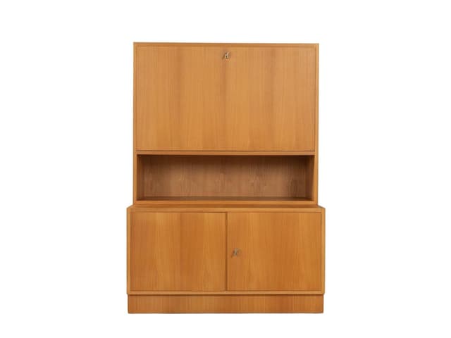 Sekretarzyk, jesion brązowy, Niemcy, lata 60. - WYMIARY