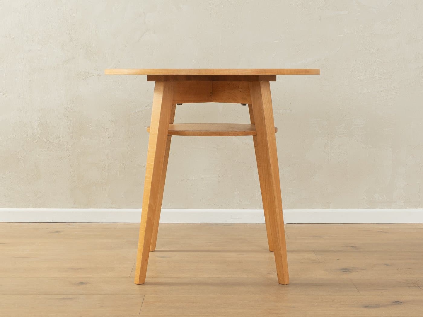 Stolik kawowy z półką, buk jasnobrązowy, orzech jasnobrązowy, lata 60. - 286693