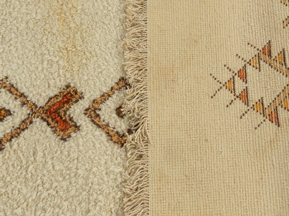 Dywan berberyjski, 344x237 cm, wełna beżowa, Maroko, lata 60. - 286685