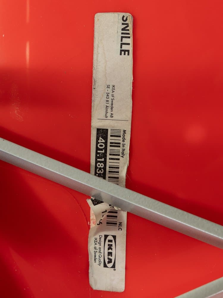 Krzesło Snille, czerwony, plastik, metal, Ikea, Niemcy, lata 90. - 286672