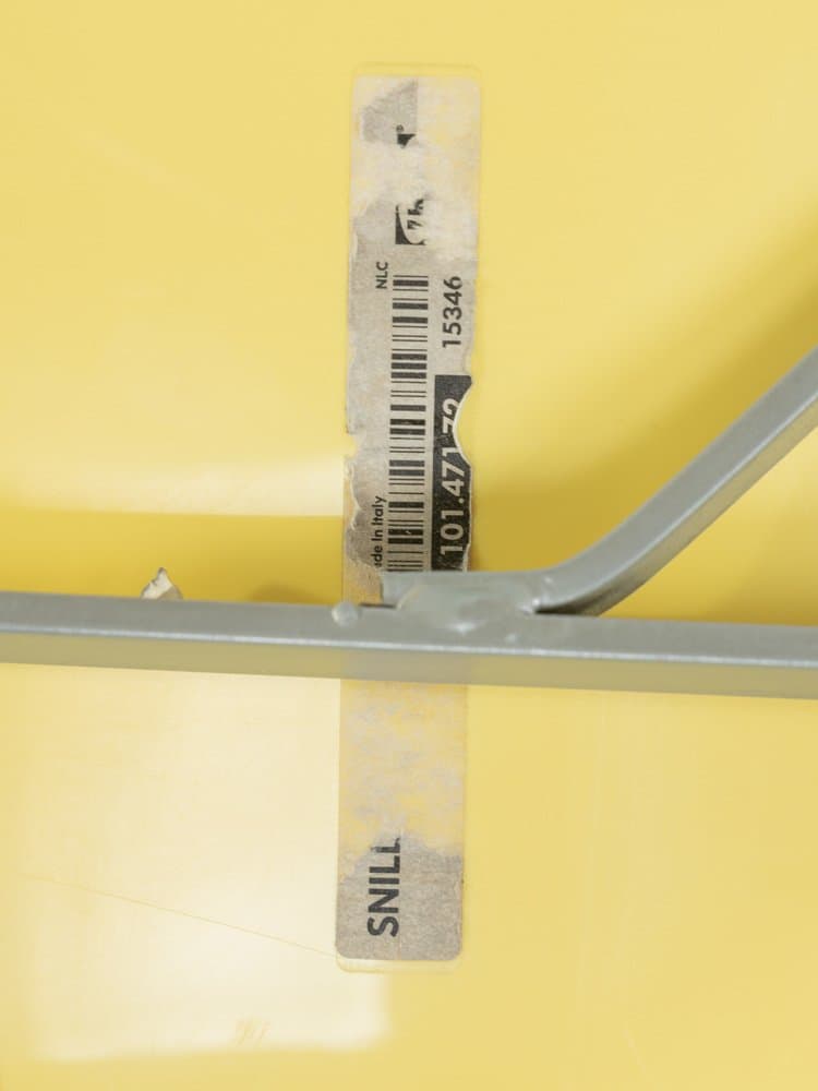 Krzesło Snille, żółty plastik, metal, Ikea, lata 90. - 286663