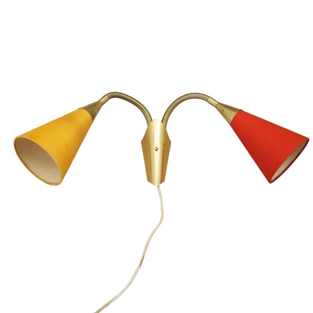 Kinkiet ścienny, multicolor, metal, Dania, lata 70. - WYMIARY