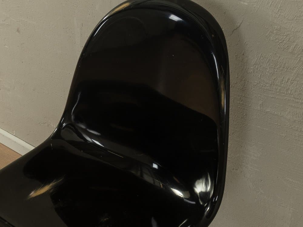 Krzesło Panton Chair, czarny, poliuretan, proj. V. Panton, Vitra, Szwajcaria, lata 60. - 286621