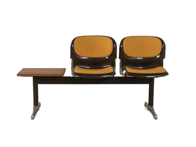 Ławka Space Age, brązowy, stal nierdzewna, tworzywo, teak, Niemcy, lata 70. - WYMIARY