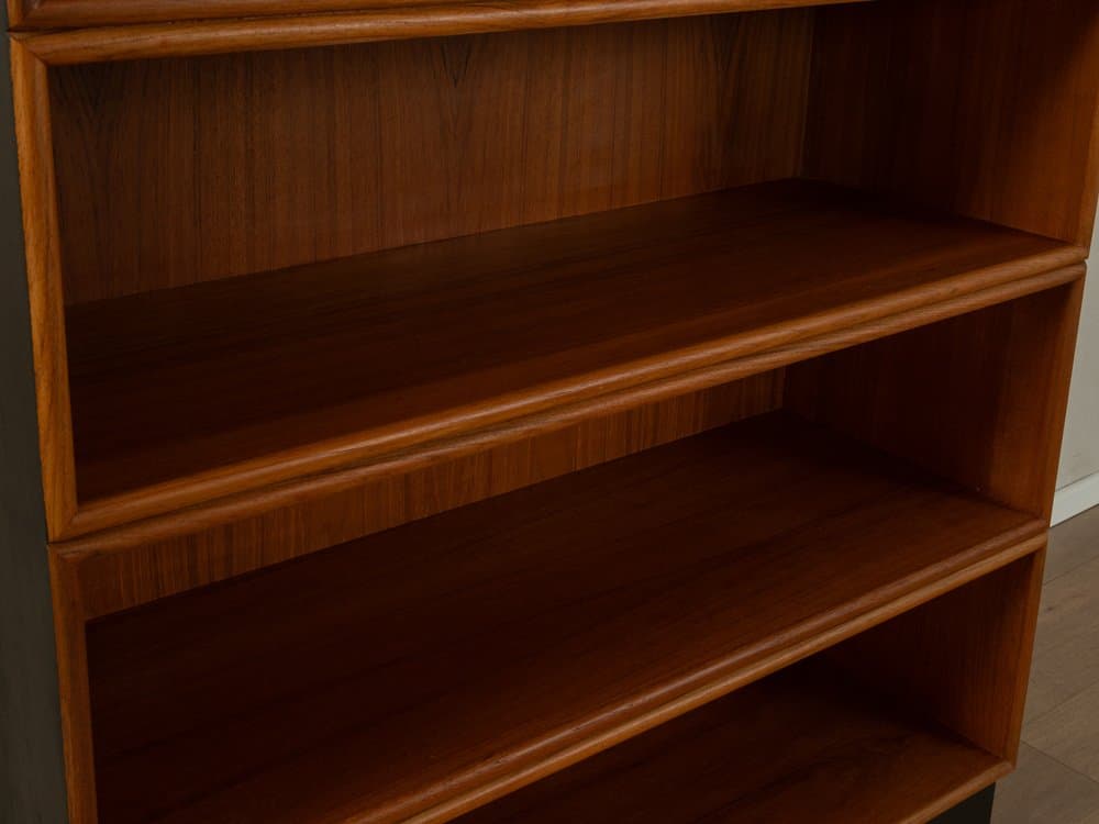 Witryna, teak brązowy, szkło czarny, Niemcy, lata 60. - 286606