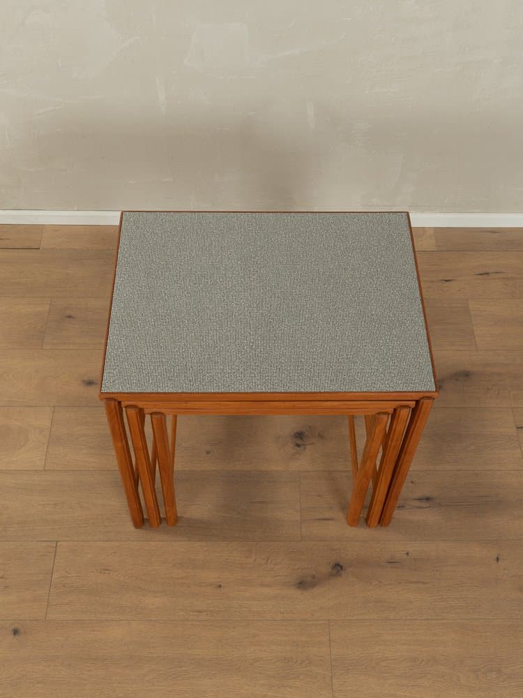 Zestaw trzech stolików pomocniczych, wiśnia brązowy, Niemcy, lata 50. - 286537